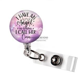 👼💖 I Have an Angel in Heaven I Call Her Oma Badge Reel | Memorial ID Holder
